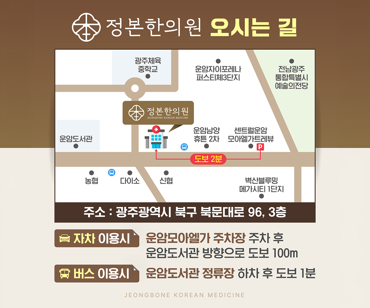 정본한의원 오시는 길 지도